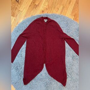 Premise Cashmere Burgundy Red Cashmere Cardigan Size M